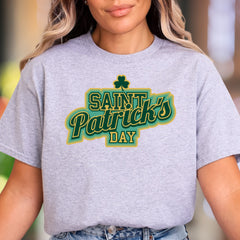 "Saint Patrick's Day" | Retro Typography Unisex Adult T-Shirt | Festive Celebration Wear
