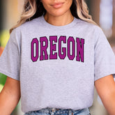 "OREGON" | College Typography Unisex Adult T-Shirt | State Pride