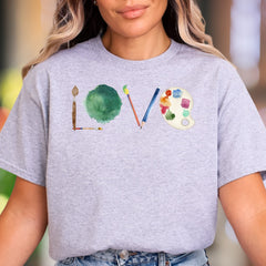 "LOVE" Artist Tools Unisex Adult T-Shirt | Creative Expression Lifestyle
