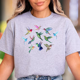 "Hummingbird Flock" | Colorful Nature Unisex Adult T-Shirt | Peaceful Lifestyle