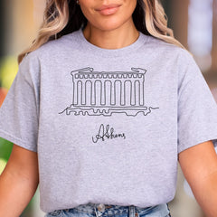 "Athens" | Minimalist Landmark Unisex Adult T-Shirt | Travel Lifestyle