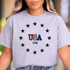 "USA 1776" | Retro Patriotic Unisex Adult T-Shirt | American Heritage