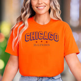 "Chicago, Illinois" | Bold Typography Unisex Adult T-Shirt | City Pride Apparel