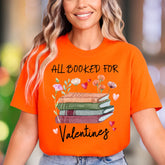 "All Booked For Valentines" | Watercolor Book Lover Unisex Adult T-Shirt | Romantic Lifestyle