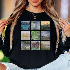 Impressionist Art Collection | Classic Painting Unisex Adult Long Sleeve T-Shirt | Artistic Expression