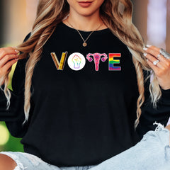"VOTE" | Bold Activism Unisex Adult Long Sleeve T-Shirt | Empowered Lifestyle