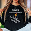 "Never Underestimate An Old Man On Skis" | Funny Illustrated Unisex Adult Long Sleeve T-Shirt | Skiing Humor