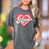"Mama" | Comfort Colors Unisex Adult T-Shirt | Retro Heart Design