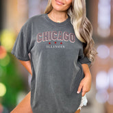 "Chicago Illinois" | Comfort Colors Unisex Adult T-Shirt | Retro City Style
