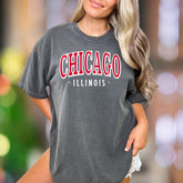 "CHICAGO • ILLINOIS •" | Comfort Colors Unisex Adult T-Shirt | Classic City Style