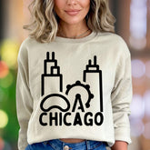 "Chicago" | City Iconography Unisex Adult Sweatshirt | Urban Lifestyle Apparel