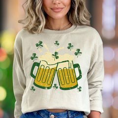 "Cheers & Shamrocks" | Retro St. Patrick's Day Unisex Adult Sweatshirt | Festive Lifestyle