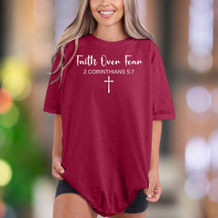 "Faith Over Fear" | Comfort Colors Unisex Adult T-Shirt | Motivational Lifestyle