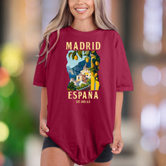 Madrid España Est. 865 A.D. | Comfort Colors Unisex Adult T-Shirt | Vintage Travel Lifestyle