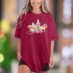 "Prague" | Comfort Colors Unisex Adult T-Shirt | Vintage Travel Cityscape