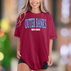 "Outer Banks North Carolina" | Comfort Colors Unisex Adult T-Shirt | Retro Coastal Lifestyle