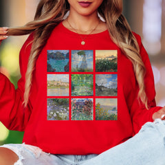 Impressionist Art Collection | Classic Painting Unisex Adult Long Sleeve T-Shirt | Artistic Expression
