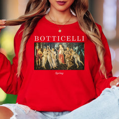 "BOTTICELLI Spring" | Renaissance Art Unisex Adult Long Sleeve T-Shirt | Artistic Expression