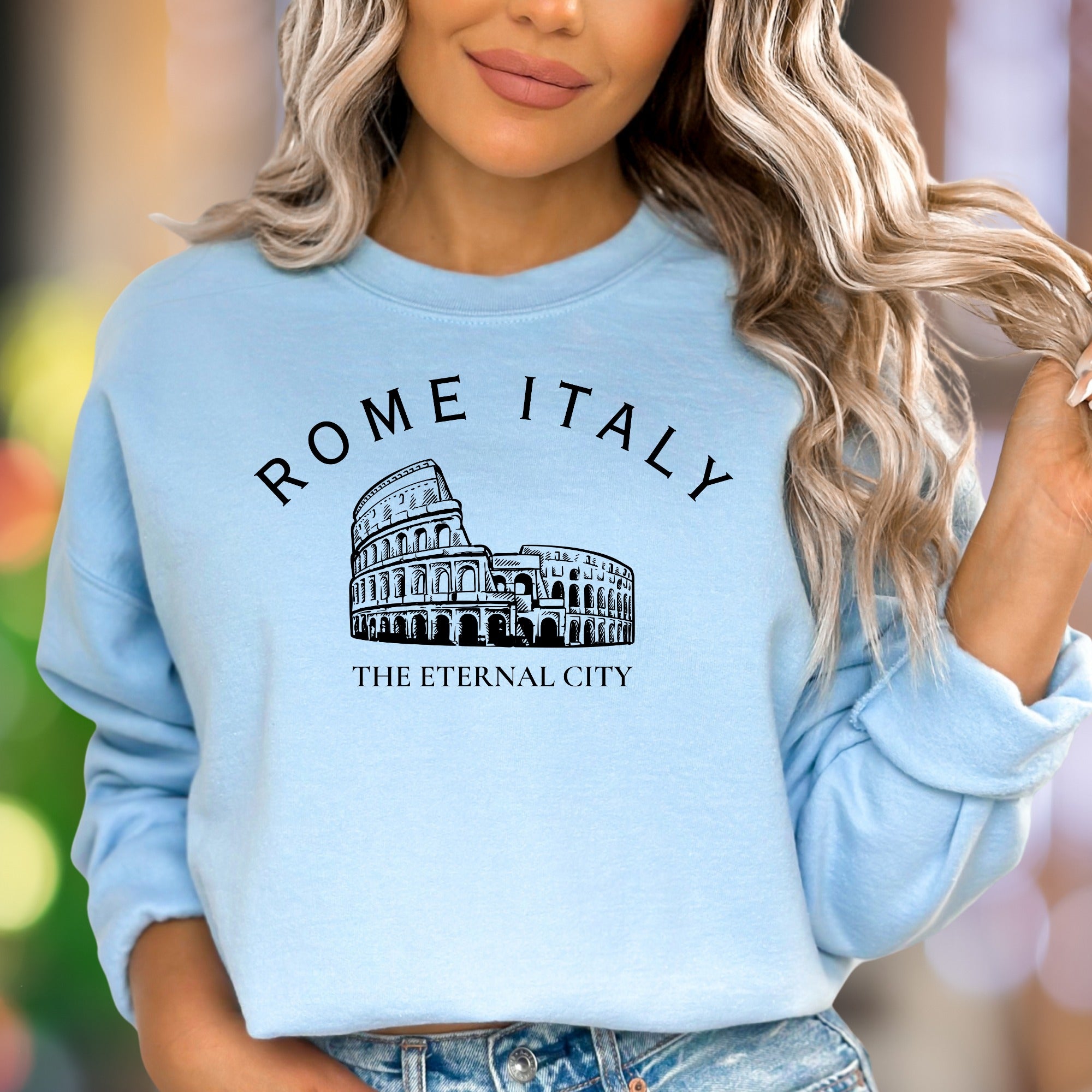 "ROME ITALY: THE ETERNAL CITY" | Vintage Travel Unisex Adult Sweatshirt | Wanderlust Lifestyle