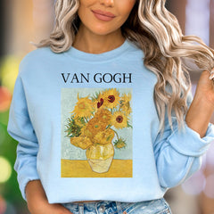 "VAN GOGH Sunflowers" | Artistic Graphic Unisex Adult Sweatshirt | Creative Expression
