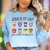 "Jesus Is My Jam" | Whimsical Graphic Unisex Adult Sweatshirt | Faith-Inspired Lifestyle