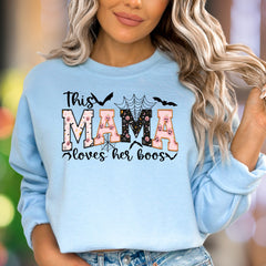 "This Mama Loves Her Boos" | Halloween Spooky Unisex Adult Sweatshirt | Festive Mom Apparel