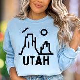 "Utah" | Minimal Nature Graphic Unisex Adult Sweatshirt | Outdoor Lifestyle