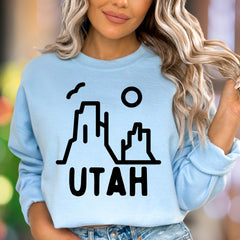 "Utah" | Minimal Nature Graphic Unisex Adult Sweatshirt | Outdoor Lifestyle