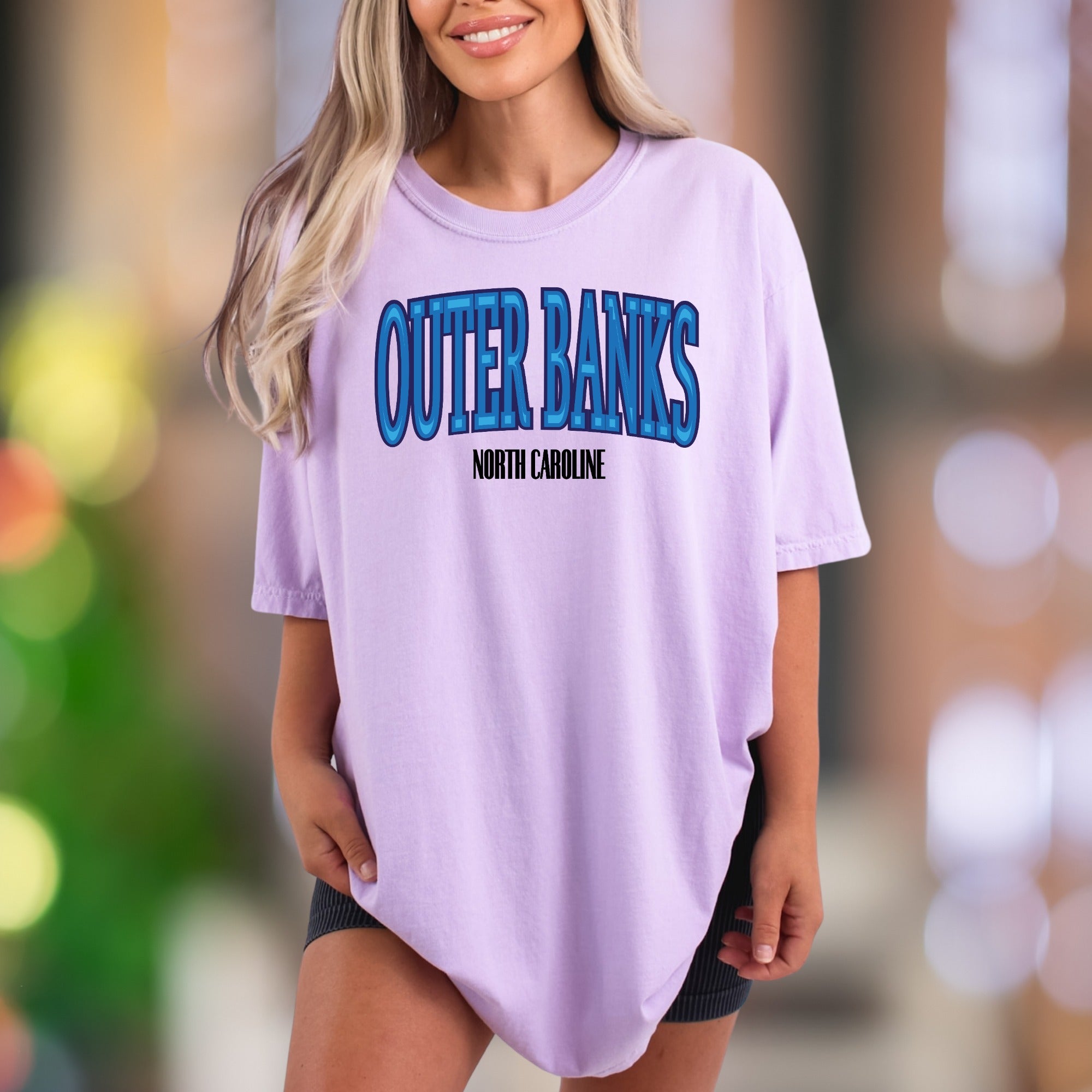 "Outer Banks North Carolina" | Comfort Colors Unisex Adult T-Shirt | Retro Coastal Lifestyle
