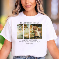 "THE BIRTH OF VENUS" | Art History Graphic Unisex Adult T-Shirt | Renaissance Masterpiece