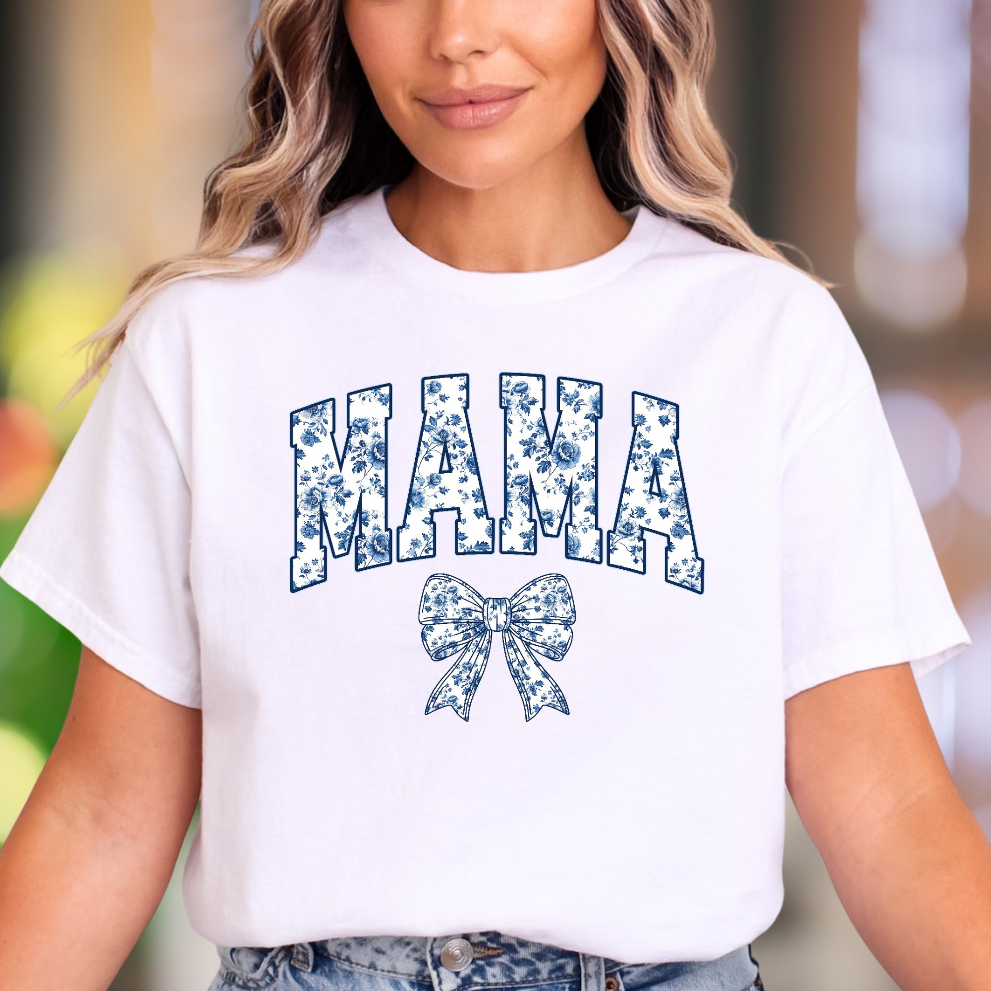 "MAMA" Floral Arch Unisex Adult T-Shirt | Chintz Pattern Lifestyle
