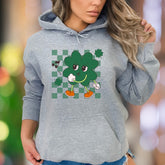 "Shamrock Groove" | Retro Cartoon Unisex Adult Hoodie | St. Patrick's Day Fun