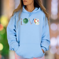"LOVE" Artist Tools Unisex Adult Hoodie | Creative Expression Lifestyle