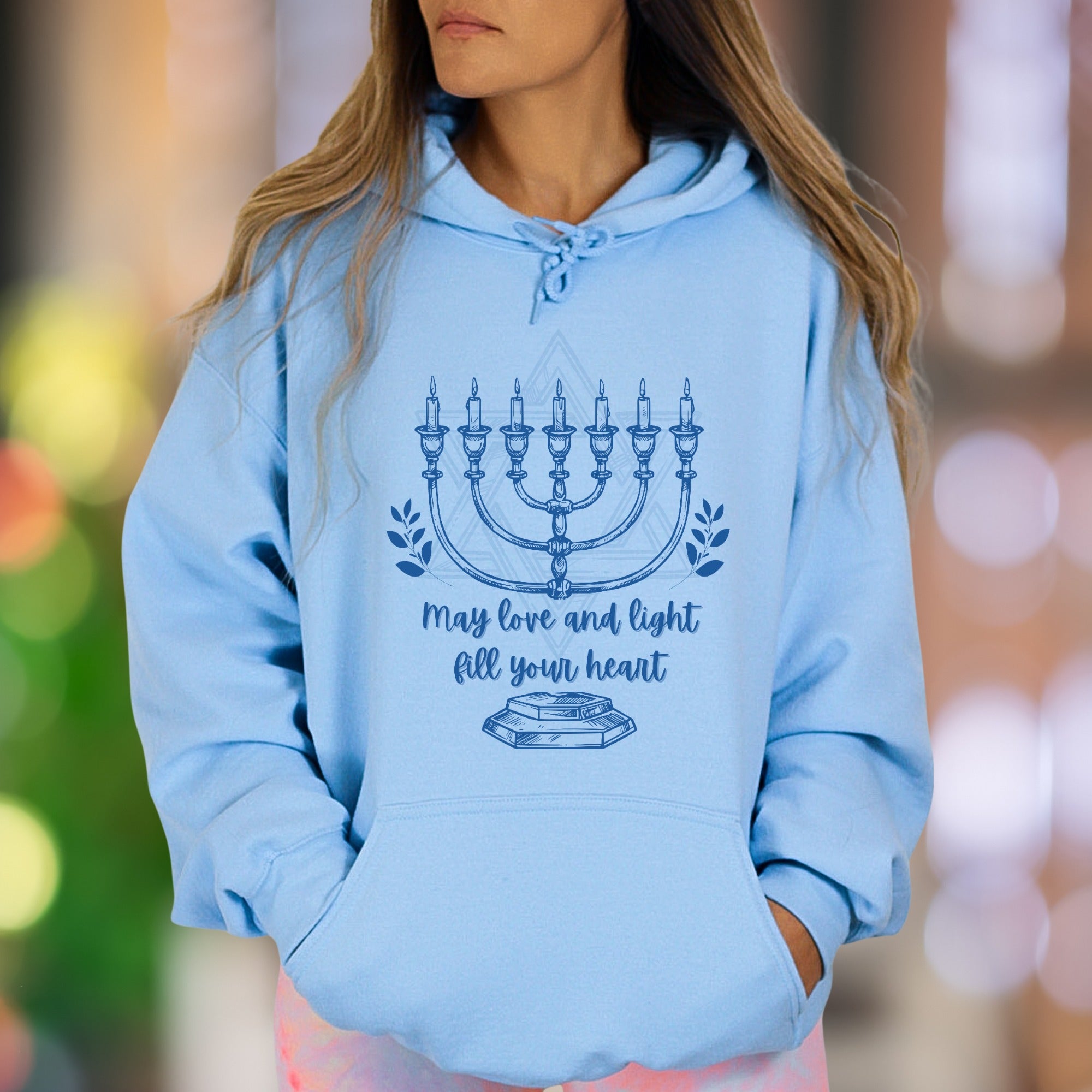 "May Love and Light Fill Your Heart" | Inspirational Graphic Unisex Adult Hoodie | Calm Lifestyle