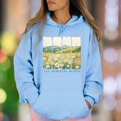"Let Kindness Bloom" | Nature Landscape Unisex Adult Hoodie | Motivational Lifestyle