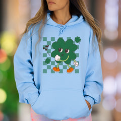 "Shamrock Groove" | Retro Cartoon Unisex Adult Hoodie | St. Patrick's Day Fun