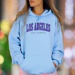 "Los Angeles California" | Bold Typography Unisex Adult Hoodie | Streetwear Lifestyle