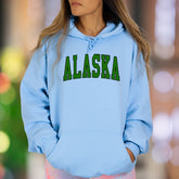 "ALASKA" | Bold Typography Unisex Adult Hoodie | State Pride Apparel