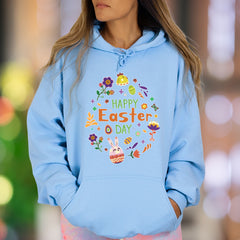 "Happy Easter Day" | Festive Graphic Unisex Adult Hoodie | Holiday Celebration