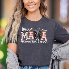 "This Mama Loves Her Boos" | Halloween Graphic Unisex Adult T-Shirt | Funny Lifestyle