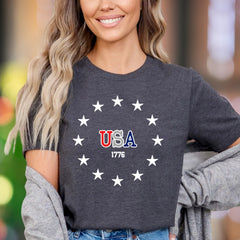 "USA 1776" | Retro Patriotic Unisex Adult T-Shirt | American Heritage