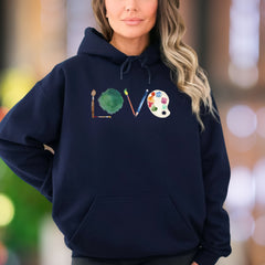 "LOVE" Artist Tools Unisex Adult Hoodie | Creative Expression Lifestyle