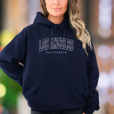 "Los Angeles California" | Bold Typography Unisex Adult Hoodie | Streetwear Travel
