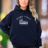 "Rome Italy The Eternal City" | Vintage Colosseum Unisex Adult Hoodie | Travel Lifestyle