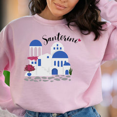 "Santorini" | Iconic Greek Island Unisex Adult Sweatshirt | Travel Lifestyle
