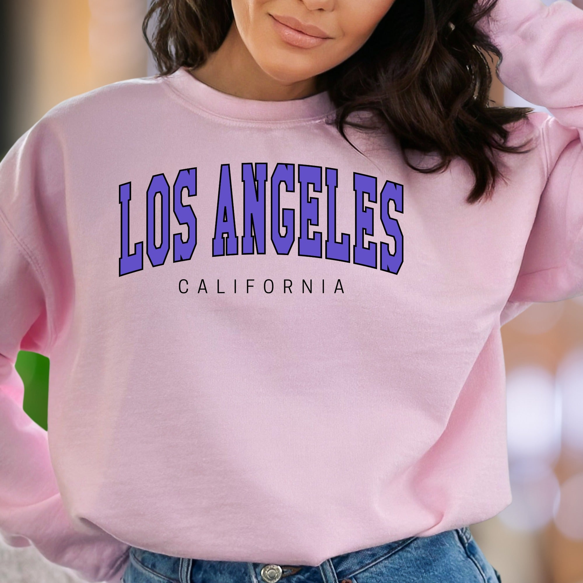 "LOS ANGELES CALIFORNIA" | Retro Varsity Unisex Adult Sweatshirt | City Lifestyle