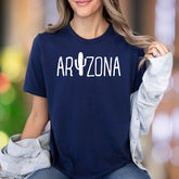 "ARIZONA" | Cactus Typography Unisex Adult T-Shirt | State Pride