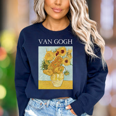 "VAN GOGH Sunflowers" | Artistic Graphic Unisex Adult Sweatshirt | Creative Expression