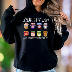 "Jesus Is My Jam" | Faith-Inspired Graphic Unisex Adult Hoodie | Motivational Lifestyle