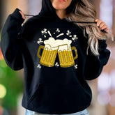 "Cheers & Shamrocks" | Distressed Graphic Unisex Adult Hoodie | St. Patrick's Day Fun